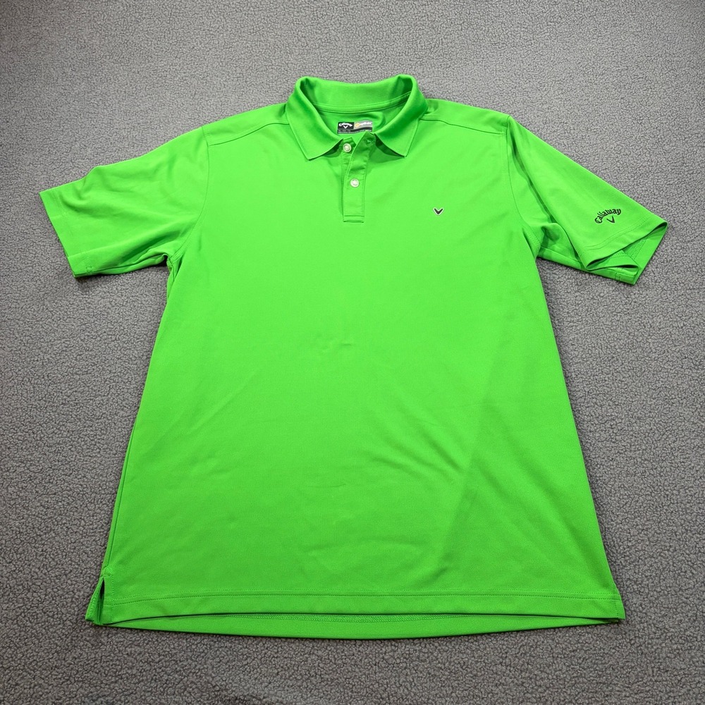 Callaway Polo Shirt Mens XL Green Opti-Dri Short Sleeve Golf Performance Top